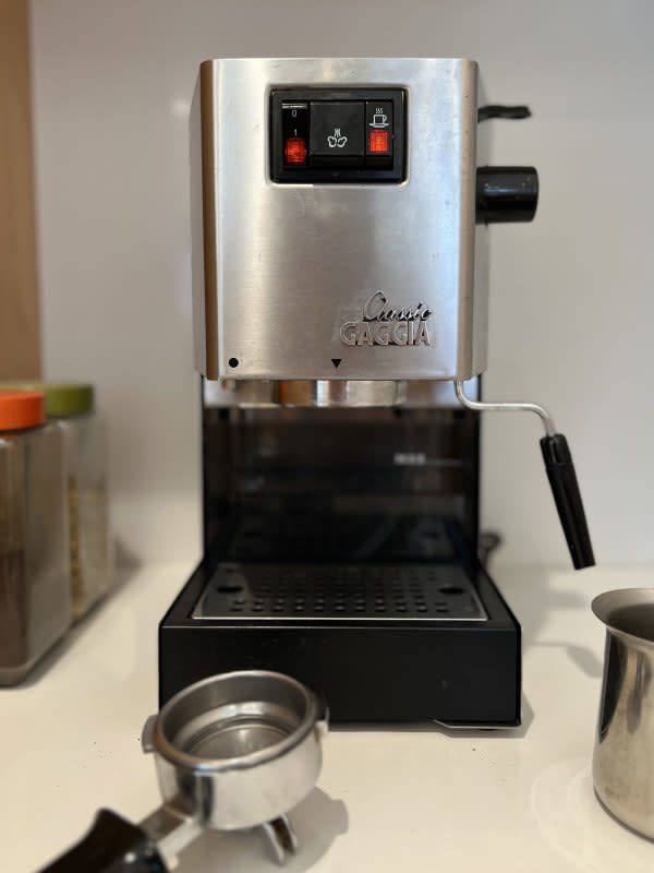 Classic Gaggia espresso machine keeps working well with proper care.<p>Emily Fazio</p>