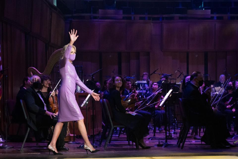 First Lady Dr. Jill Biden addressed the audience at the Kennedy Center 50th Anniversary Celebration concert, which took place Sept. 14, 2021 and will air on PBS Oct. 1.