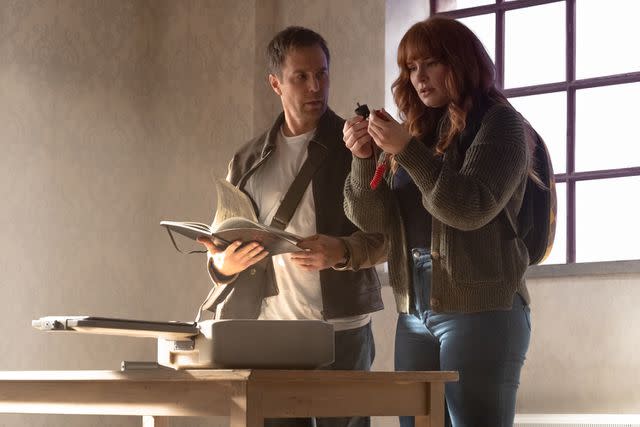 <p>Universal Pictures</p> Sam Rockwell and Bryce Dallas Howard in "Argylle"