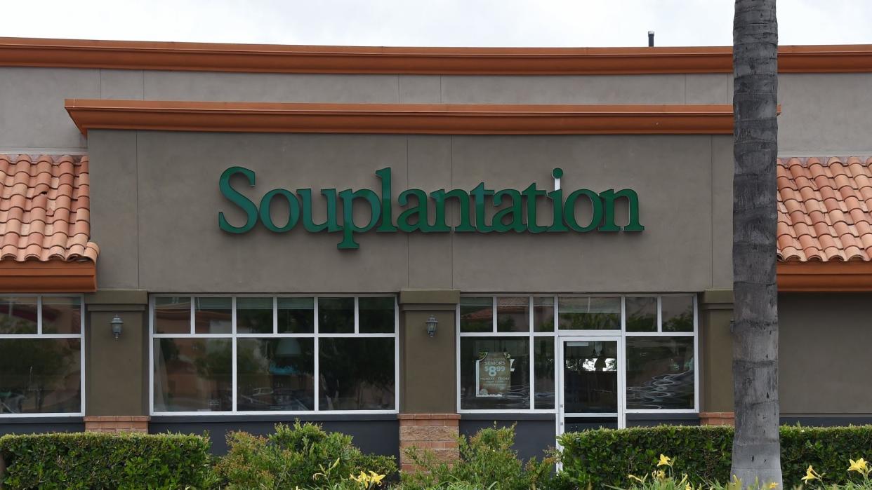 Mandatory Credit: Photo by AFF-USA/Shutterstock (10646143b)SouplantationBusiness storefronts and signage in light of COVID-19 restrictions, Northridge, USA - 13 May 2020.