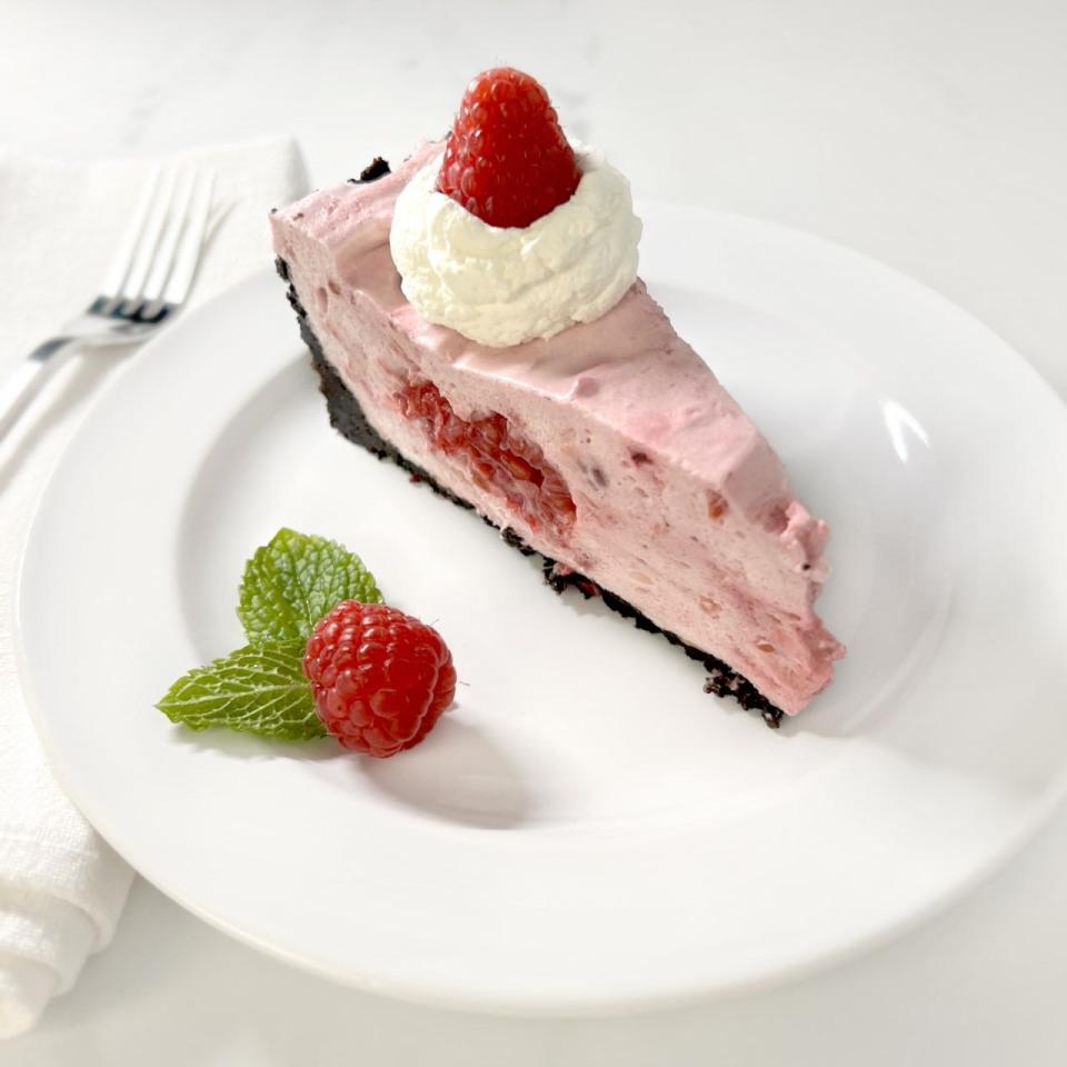 A raspberry torte is among the desserts created by The Chef's Daughter.