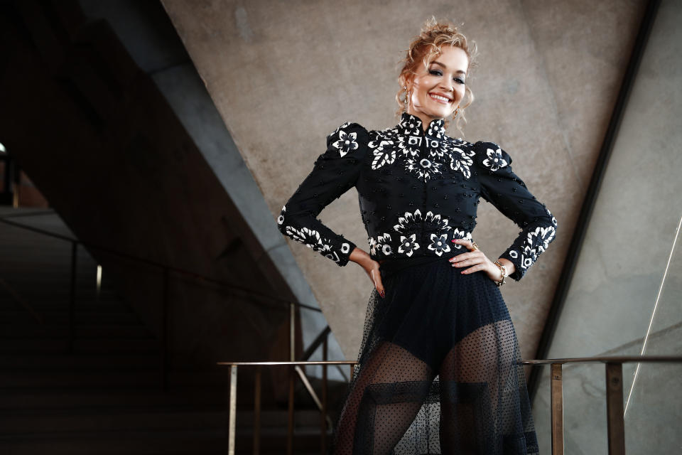 FEBRUARY 20, 2021: SYDNEY, NSW: (EUROPE AND AUSTRALASIA OUT) Singer Rita Ora poses during a photo shoot at the Sydney Opera House in Sydney, New South Wales. (Photo by Sam Ruttyn/Newspix via Getty Images)