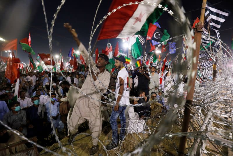 Anti-government protest rally in Karachi