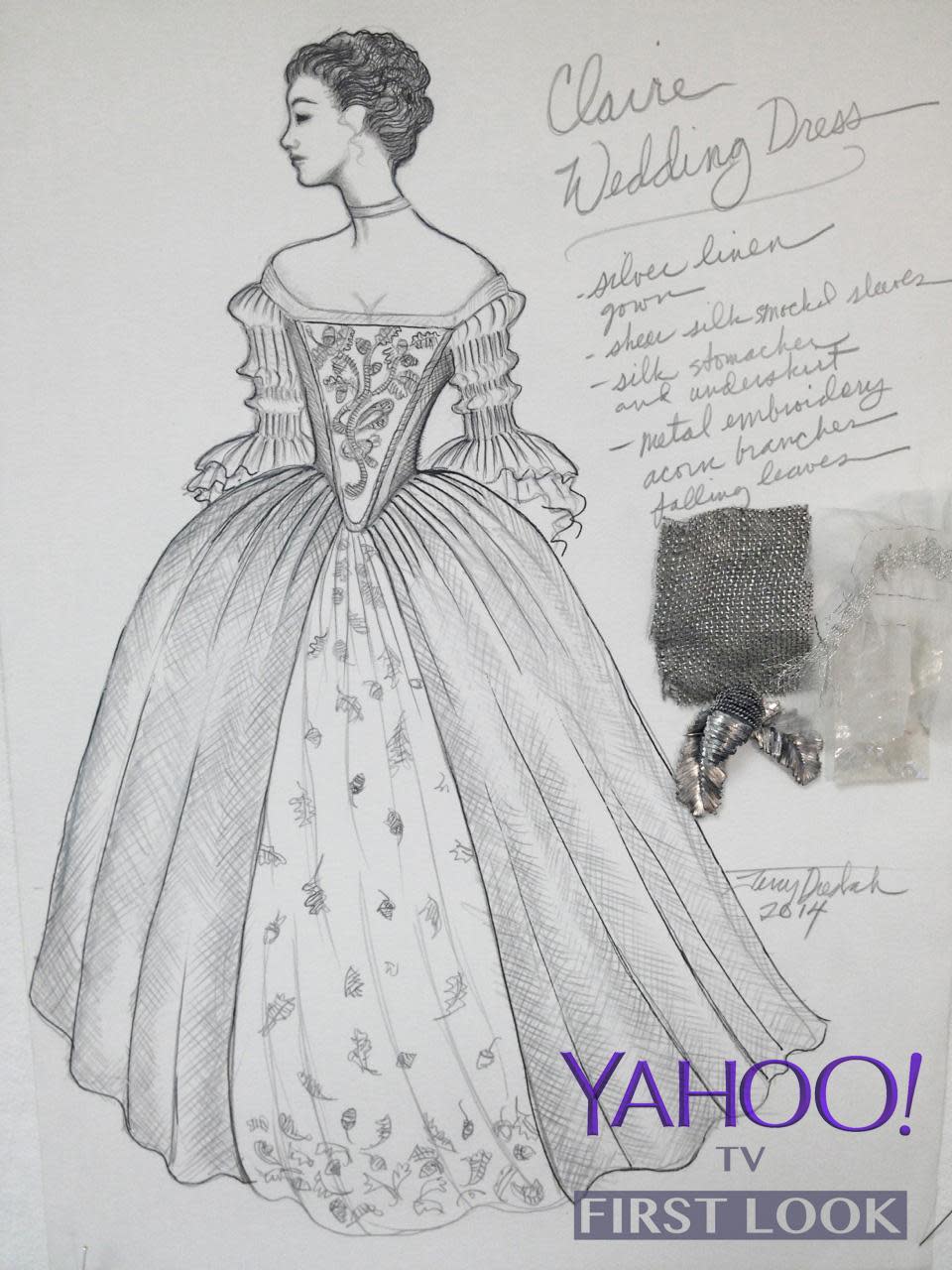 Sketch by 'Outlander' costume designer Terry Dresbach