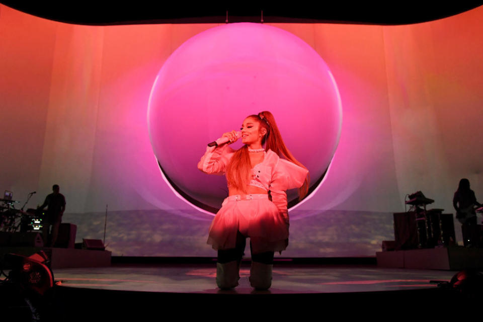 Ariana performing