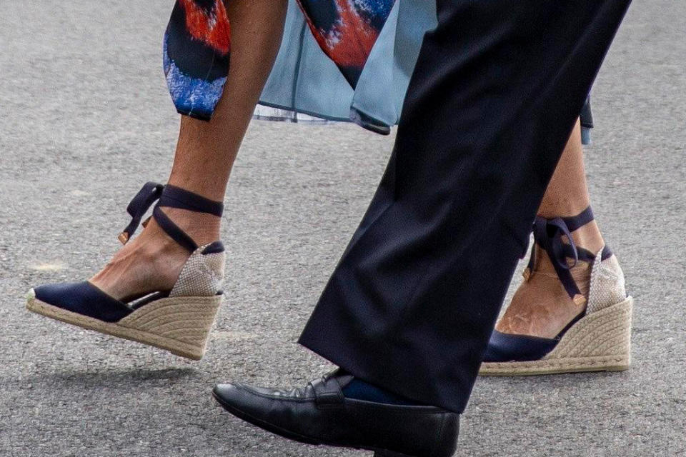 A closer view of Jill Biden’s heels. - Credit: Tasos Katopodis/MEGA
