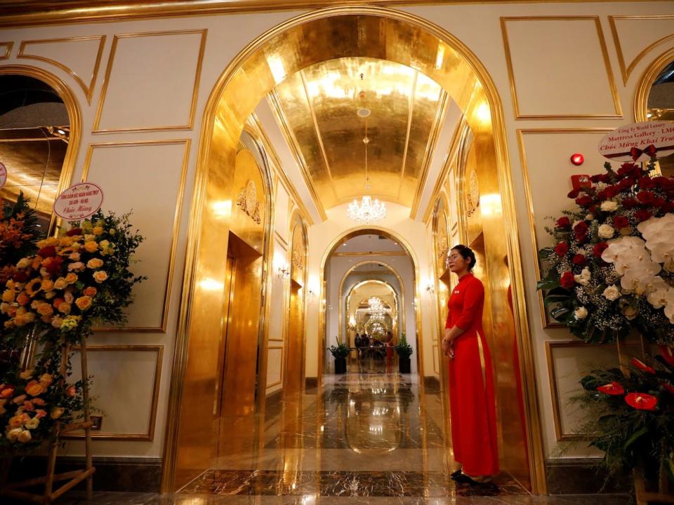 vietnam dolce hotel fully gold plated