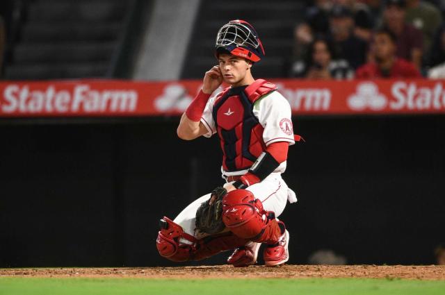 Promising catcher Logan O'Hoppe taking notes as he rises through