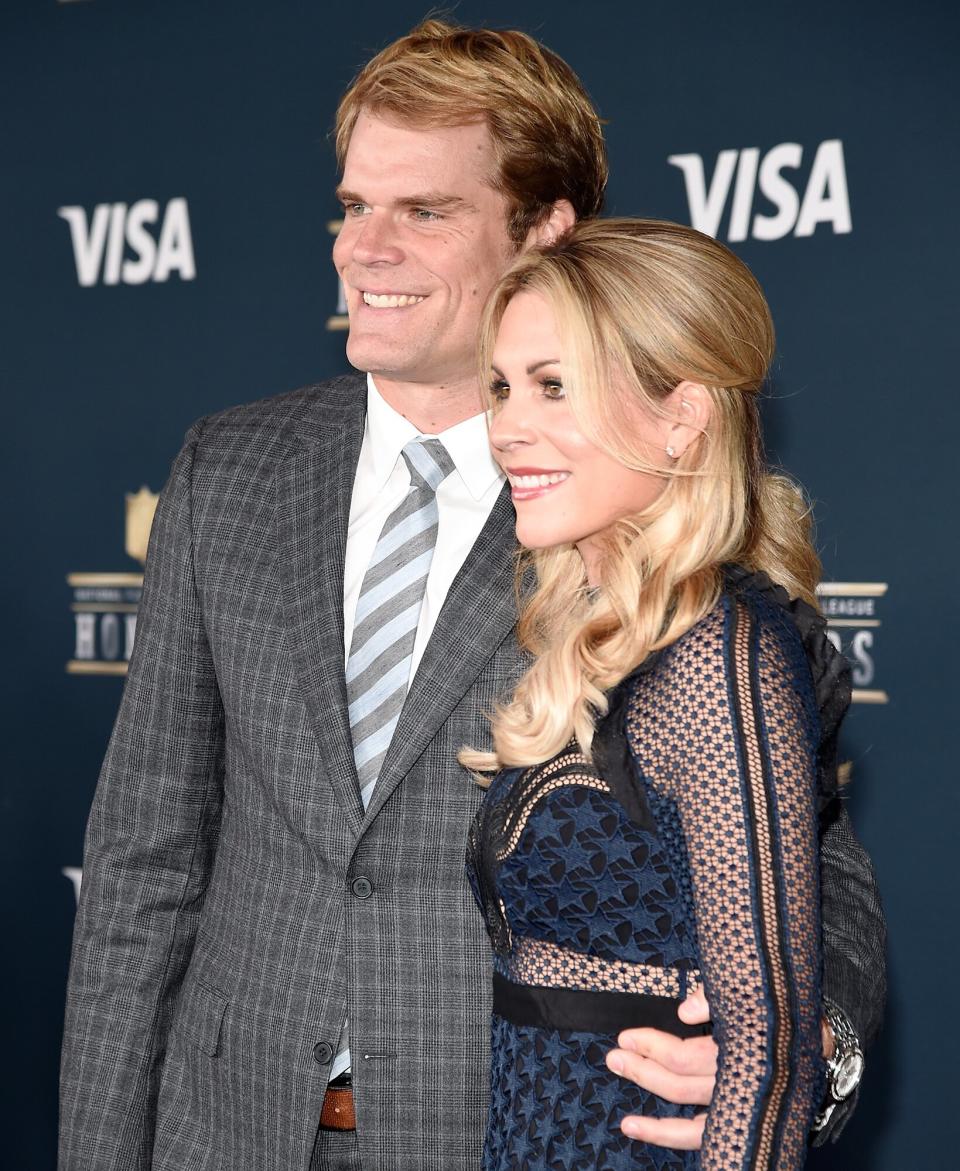 Greg Olsen (L) and Kara Dooley attend 6th Annual NFL Honors at Wortham Theater Center on February 4, 2017 in Houston, Texas