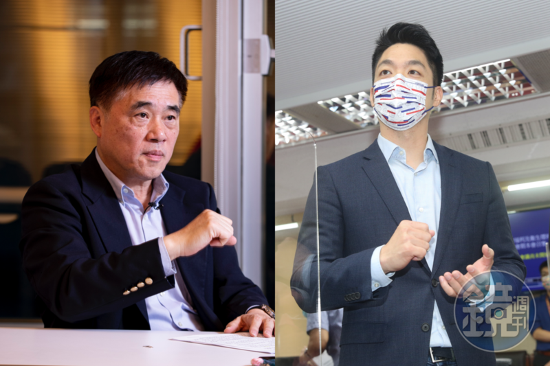 針對蔣萬安（右）可能會參選台北市長，郝龍斌（左）認為「姓蔣」對蔣萬安來說不會是負擔。（本刊資料照）