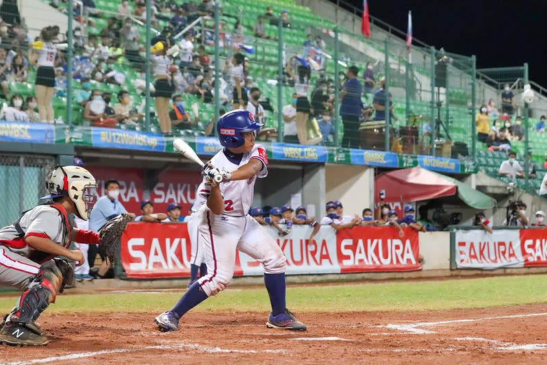 陳柏笙今日單場敲出3支安打。（中華棒協提供）