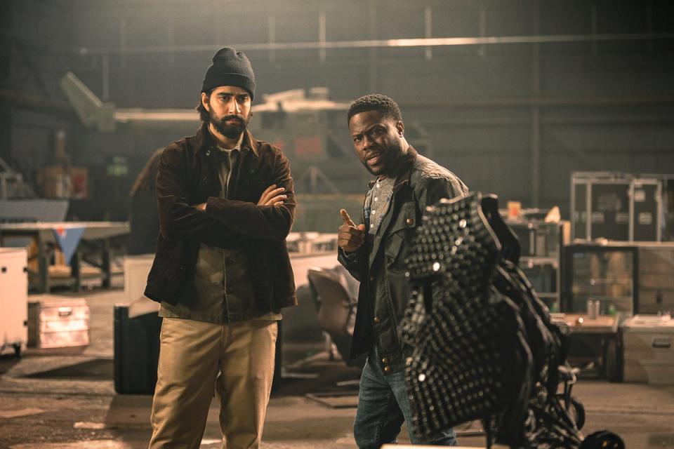 Heist to meet you: Viveik Kalra as Luke and Kevin Hart as Cyrus in 'Lift’ (Matt Towers/Netflix)