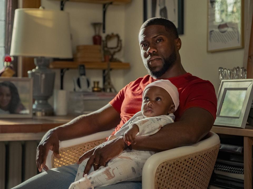 Kevin Hart as widower Matt in the Netflix comedy-drama ‘Fatherhood' (Philippe Bosse/Netflix)