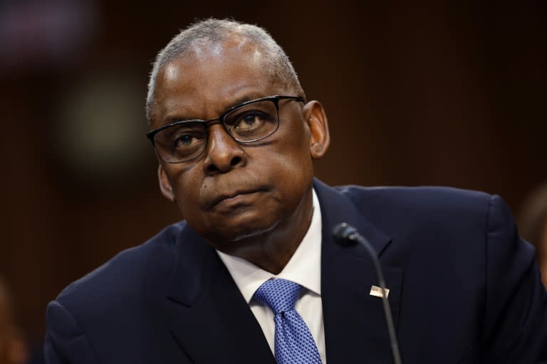 US Defense Secretary Lloyd Austin testifies before the Senate Armed Services Committee on April 09, 2024 (CHIP SOMODEVILLA)