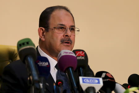 Egypt's Interior Minister General Magdi Abdel Ghaffar speaks during a news conference in Cairo, Egypt March 6, 2016. REUTERS/Mohamed Abd El Ghany