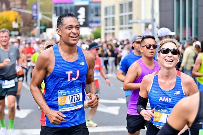 the two running a marathon together