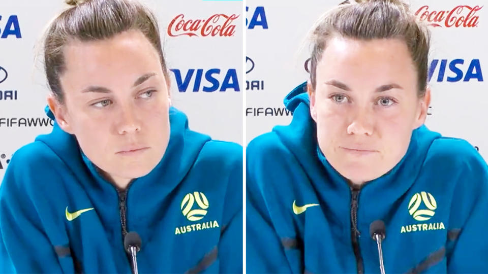 Matildas goalkeeper Mackenzie Arnold.