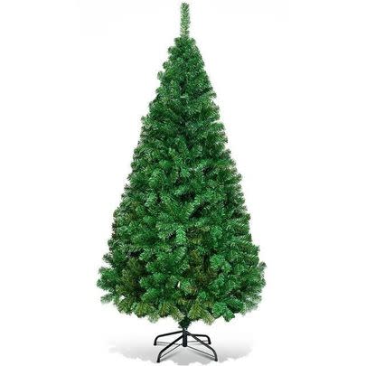 A traditional fluffy artificial tree