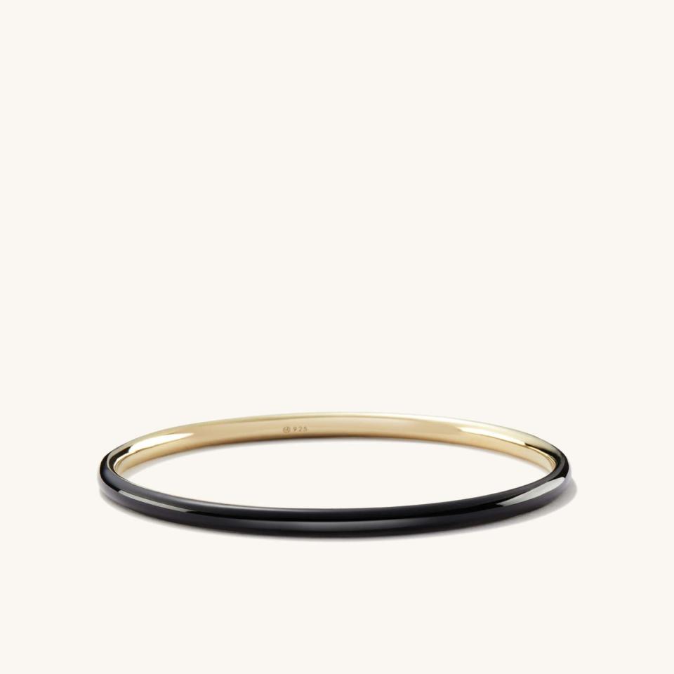 Contrast Black Enamel Bangle