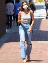 <p>Hailey Bieber rocks a casual look on Monday while heading to the doctor's office in L.A. </p>