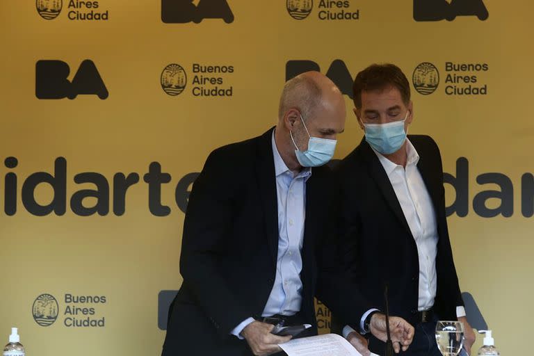 Horacio Rodríguez Larreta y Diego Santilli