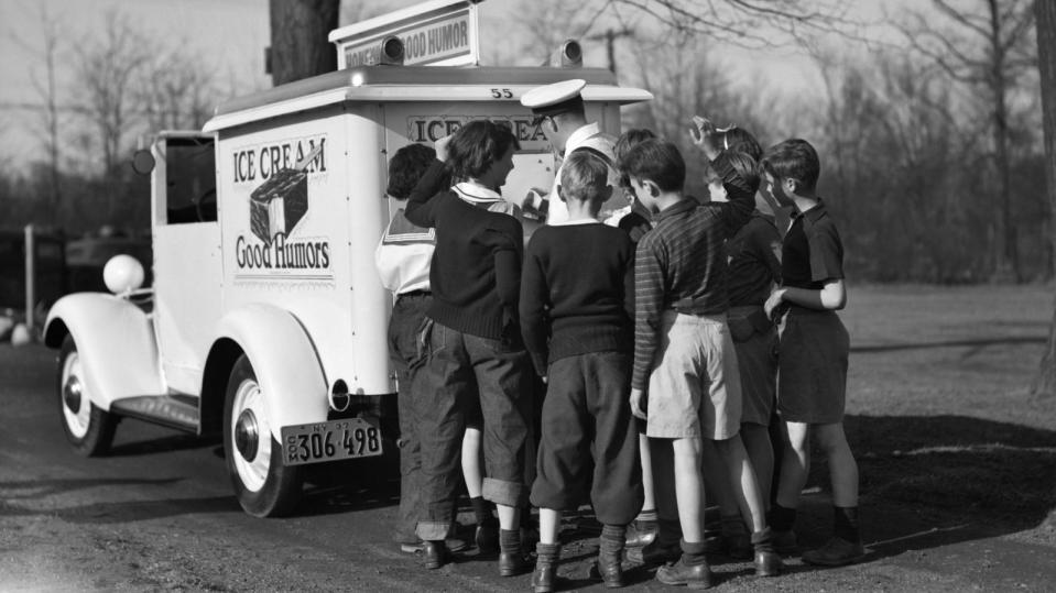 <p>The first ice cream truck was credited to Harry Burt of Youngstown, Ohio, who was the creator of the Good Humor brand. Burt was already delivering ice cream from a motorized vehicle when he had the idea to place chocolate covered ice cream bars on a stick. His new Good Humor ice cream "sucker" was easy and clean to eat, which gave him the idea to sell it directly from his truck to consumers on the street.</p>