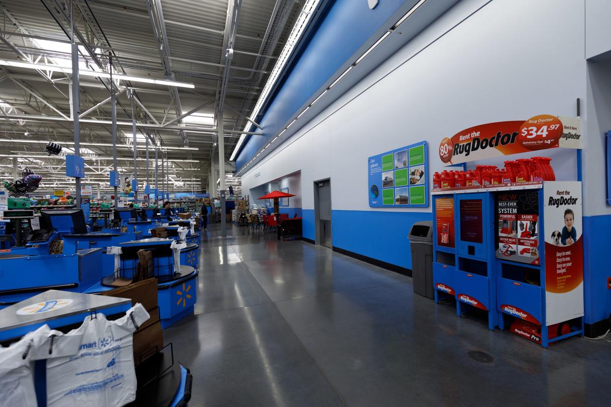 Walmart store interior in Portland, Oregon