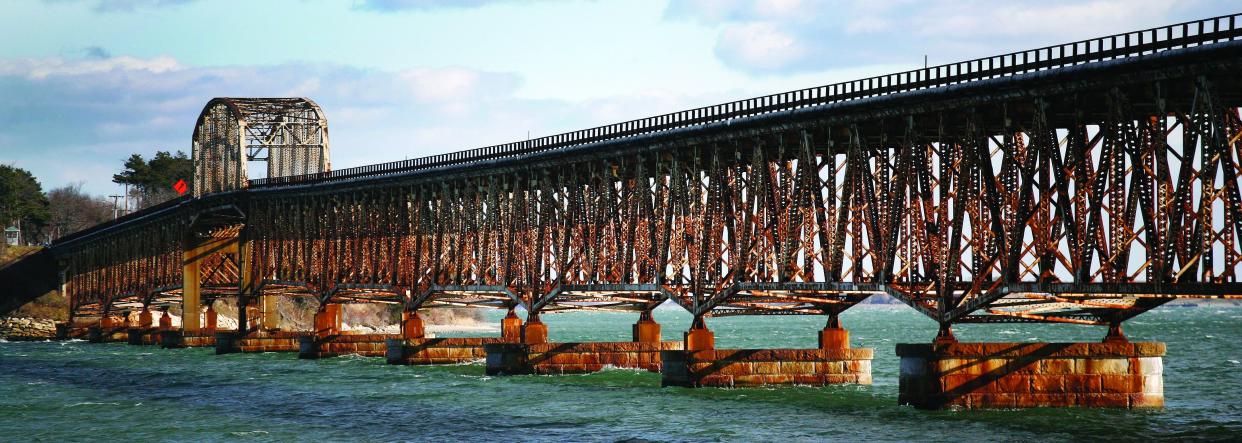 A Patriot Ledger file photo of the Long Island Bridge.