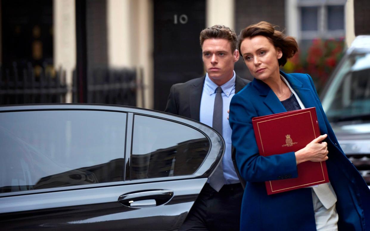 Richard Madden and Keeley Hawes in Bodyguard - WARNING: Use of this copyright image is subject to the terms of use of BBC Pictures' Digital Picture
