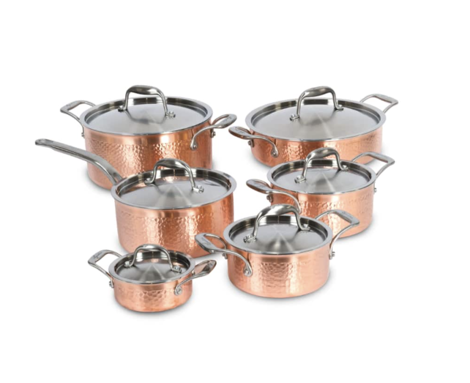 Lagostina Artiste-Clad Copper Cookware Set (Photo via Canadian Tire)