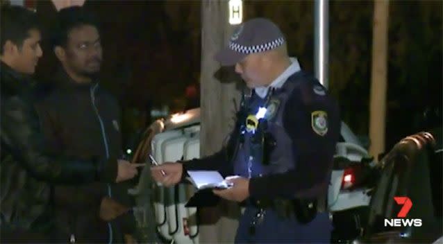 Police at the Ashfield crime scene. Source: 7News