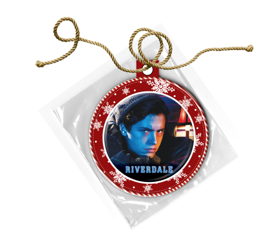 <p>Cancel your after-school plans, because we’re heading to Pop’s Diner to take our holiday-card photo. Right after that (and a strawberry milkshake), we’re decorating a South Side Serpent-themed tree.</p> <p><strong>Shop Now:</strong> <em>Riverdale</em> Jughead Jones Cole Sprouse Christmas Ornament, $8, Stuff and Thangs Store, <a rel="nofollow noopener" href="https://www.etsy.com/listing/568645069/riverdale-jughead-jones-cole-sprouse" target="_blank" data-ylk="slk:www.etsy.com;elm:context_link;itc:0;sec:content-canvas" class="link ">www.etsy.com</a></p>