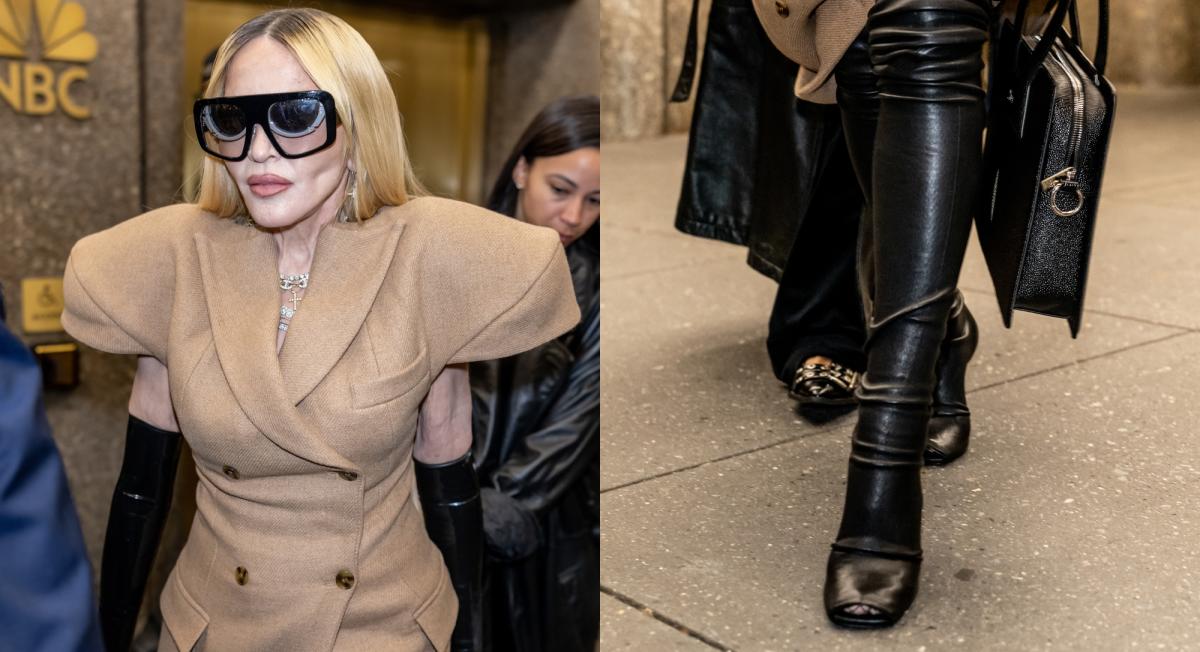 Madonna Defies Gravity in Heelless Rick Owens Boots for New York Fashion Week at Luar Spring 2025 Show