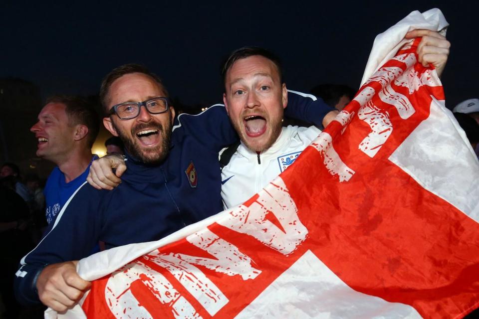 England fans celebrate: Five million Brits pulling sickie today as they nurse World Cup hangover