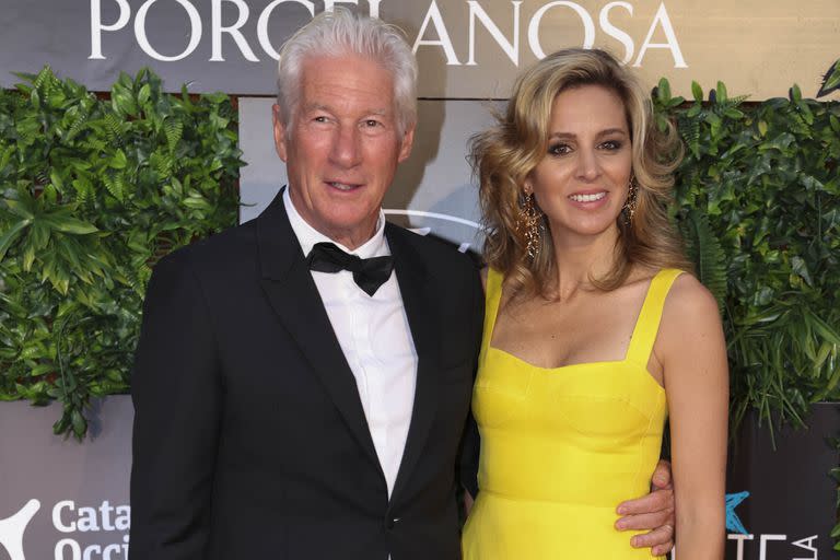 Richard Gere y su esposa, Alejandra Silva, en Marbella, en la gala de la Fundación Starlite