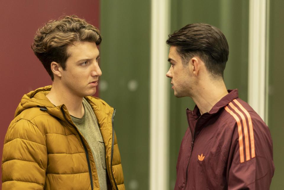 Jake Short and Jack McMullen in The First Team (Fudge Park/BBC)