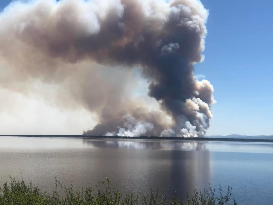 A growing forest fire is burning near the Menihek hydroelectric dam in Labrador West.