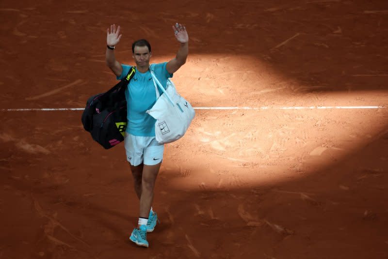 Tennis legend Rafael Nadal was selected to compete for Spain at the 2024 Summer Games. File Photo by Maya Vidon-White/UPI