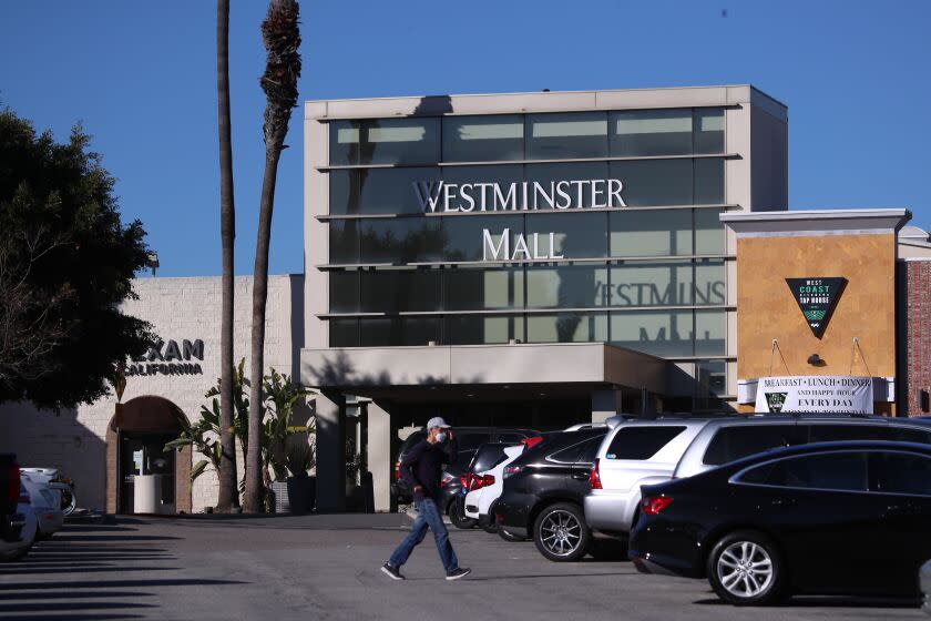 Westminster, CA - February 06: Shoppers at Westminster Mall in Westminster Monday, Feb. 6, 2023. Malls in Orange County being redeveloped into mixed use developments with shopping and housing. (Allen J. Schaben / Los Angeles Times)