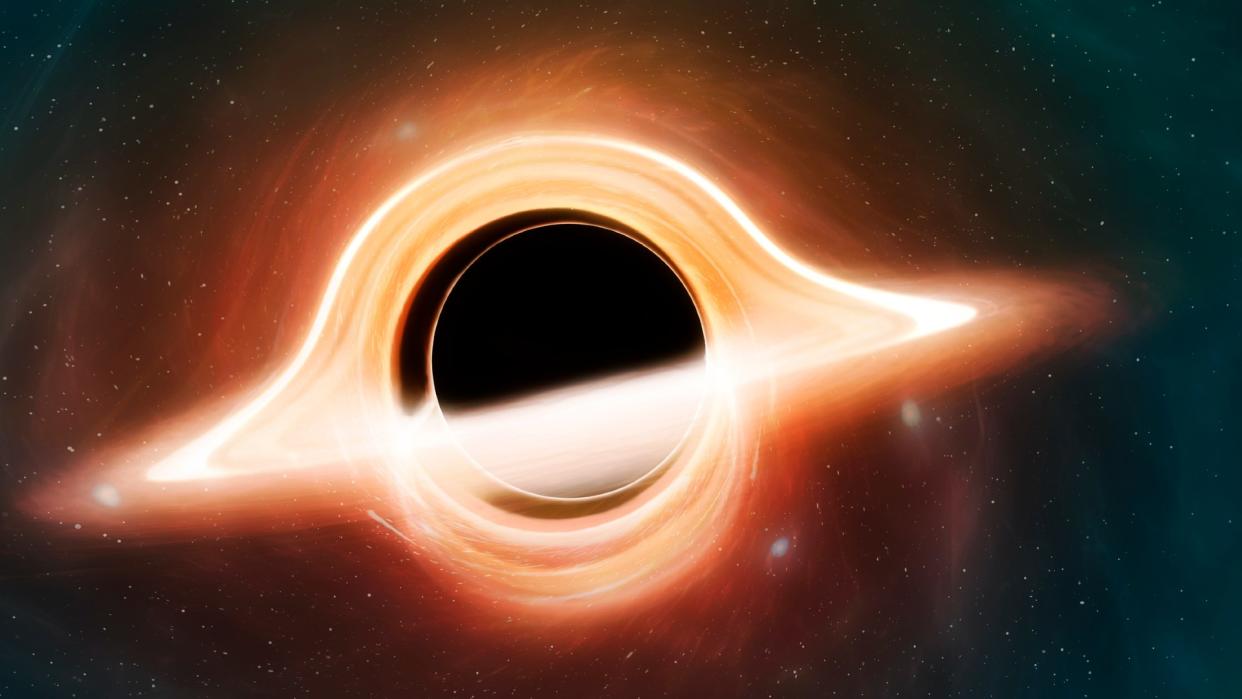  An illustration of a black hole. 