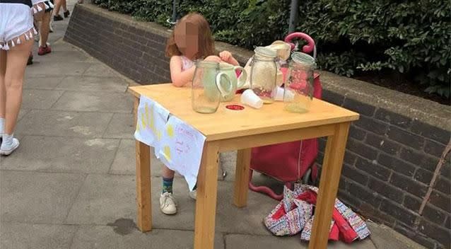 The little entrepreneur was left in tears after being hit with a fine. Photo: Andre Spicer