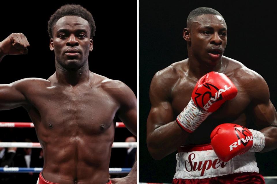 Joshua Buatsi, left, and Dan Azeez will meet as two outstanding unbeaten fighters  (Getty Images)