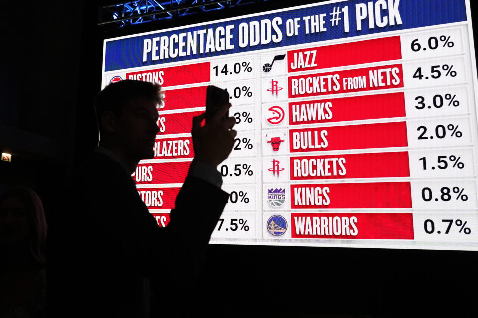 2024 NBA draft lottery OKC Thunder lands No. 12 pick via Rockets