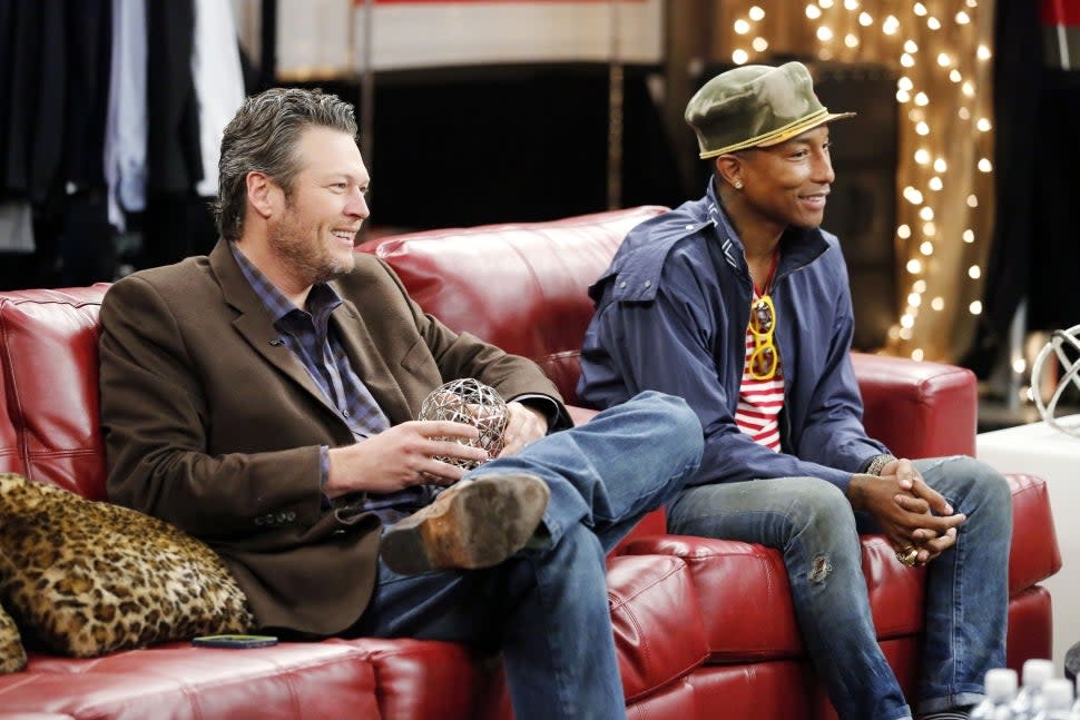 the voice blake shelton pharrell williams