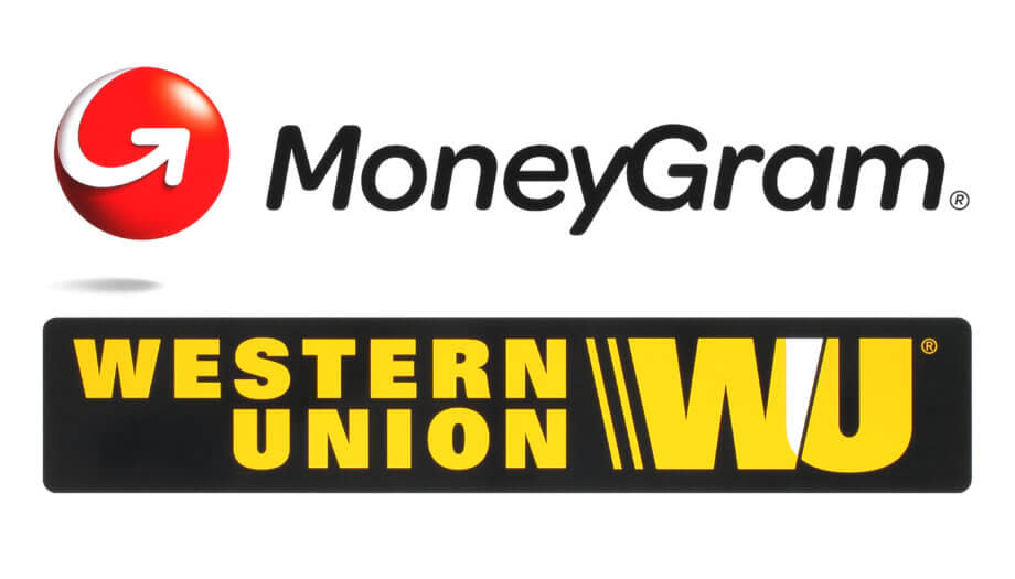 Western Union Logo mit Moneygram Logo