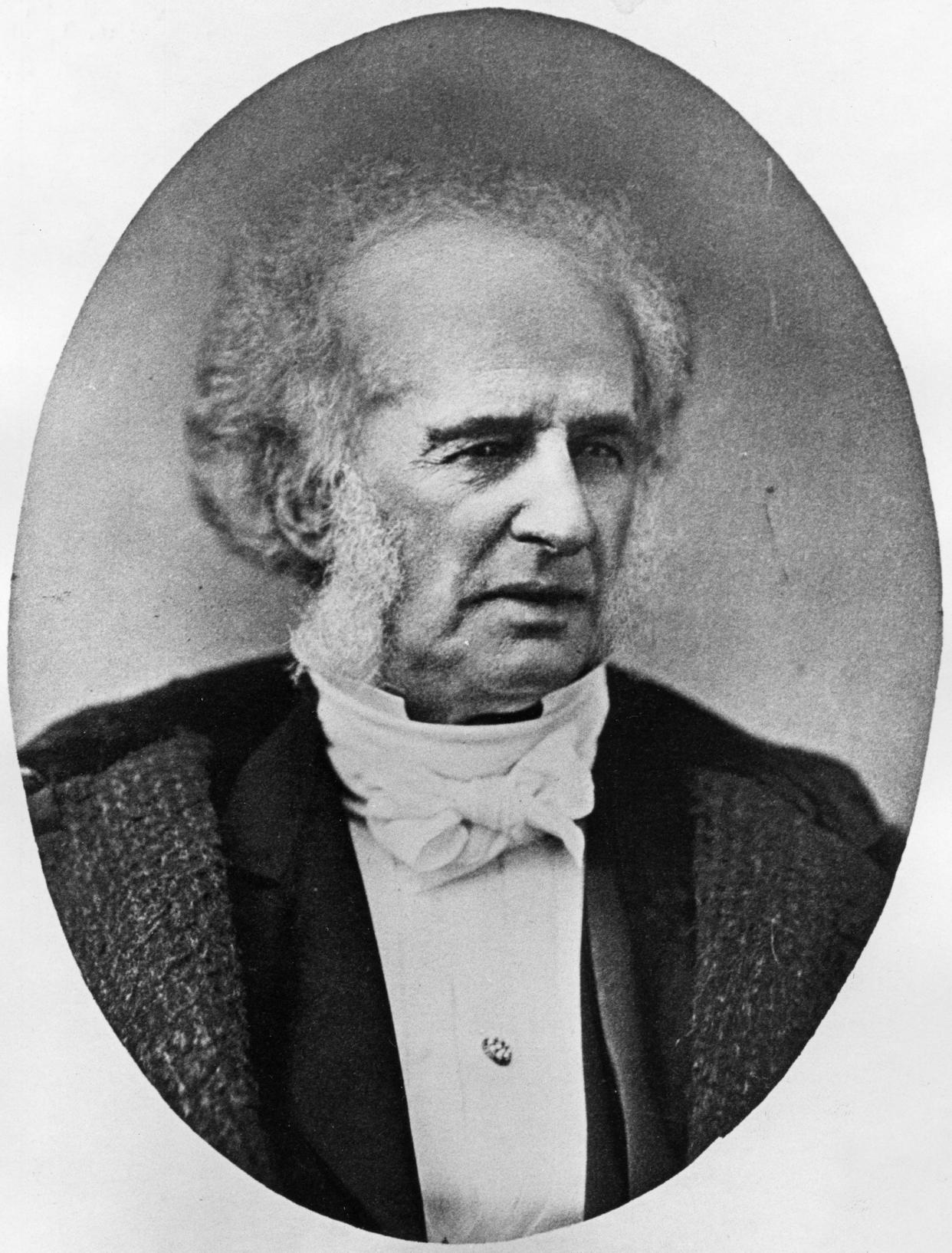 Cornelius "The Commodore" Vanderbilt is pictured in this undated photo. He lived from 1794 to 1877 and was a shipping and railroad magnet who helped found Vanderbilt University in Nashville, Tenn., with a $1 million endowment in 1873. The original letter he hand-wrote with the endowment is now inside a vault in the university archives.