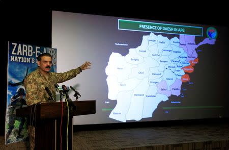 Lieutenant General Asim Bajwa, the military's top spokesman speaks during a news conference in Rawalpindi, Pakistan, September 1, 2016. REUTERS/Faisal Mahmood