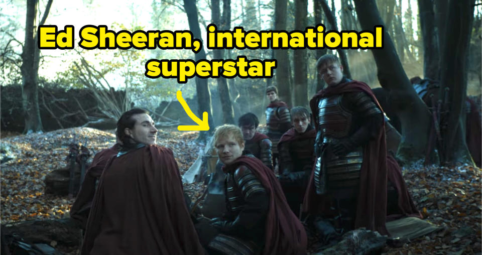 Ed Sheeran (labeled "international superstar") pointed out in Game of Thrones