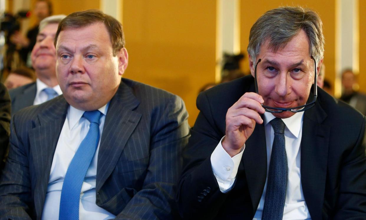 <span>Mikhail Fridman (l) and Petr Aven in 2017. Fridman said he was ‘satisfied’ with Wednesday’s ruling.</span><span>Photograph: Reuters/Alamy</span>