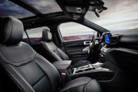 <p>Special ST interior bits include an ST-badged steering wheel and different stitching for the seats.</p>